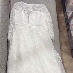 Elegant White Lace Gown